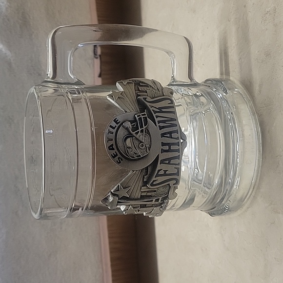 NFL Other - Seattle Seahawks NFL glass beer steins mug. Very likely vintage. Heavy! No flaws